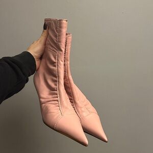 Pink Women's Boots Kitten Heel - Glinda of Wicked